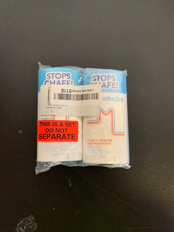 Photo 1 of Megababe Thigh Rescue Anti-Chafe Stick | Prevents skin chafe & irritation | Thighs, arms, bra-lines & more | Summer Vacation Essentials | 2.12oz (Pack of 2)