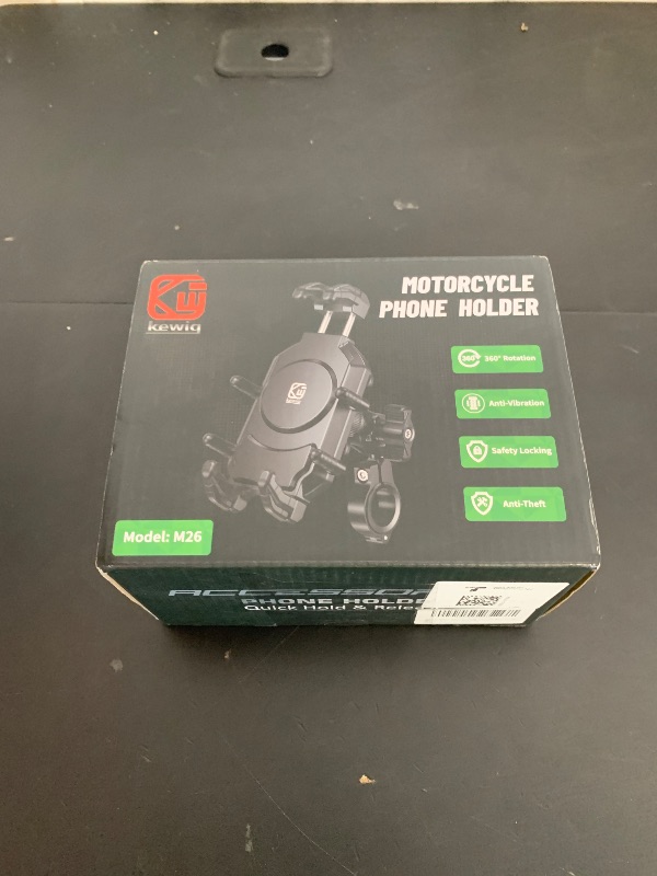 Photo 1 of BRCOVAN Motorcycle Phone Mount Holder with Vibration Dampener & High-Speed Secure Lock, Anti-Theft Handlebar Cellphone Cradle for Bike Bicycle Scooter ATV, Adjustable Size, Fit 5.4-7.2'' Smartphone