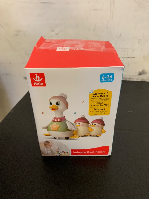 Photo 1 of HOLA Baby Toys 6-12 Months Musical Dancing Duck Toy Set with Mama and Babys Tummy Time Toys, Crawling and Interaction Modes 1 Year Old Girl Boy Baby Easter Gifts Stocking Stuffers