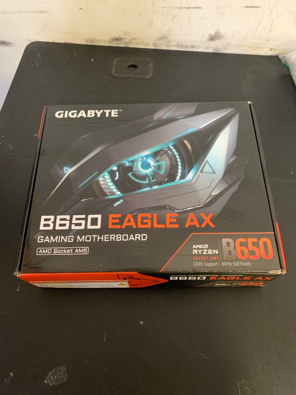 Photo 1 of GIGABYTE B650 Eagle AX AM5 LGA 1718 AMD B650 ATX, DDR5 Triple M.2, PCIe 5.0, USB 3.2 Gen2x2 Type-C, AMD Wi-Fi 6E, Realtek GbE LAN