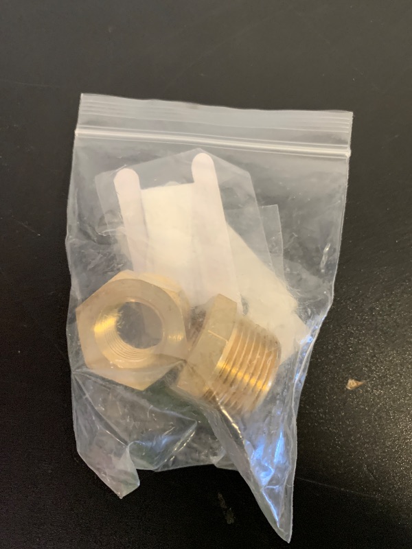 Photo 1 of Jersvimc 2Pcs Brass Bushing 3/4 to 3/8 NPT Reducer, Brass Reducer 3/4" NPT Male to 3/8" NPT Female Pipe Fitting for Hose Tube