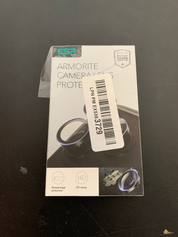 Photo 1 of ESR Camera Lens Protector for iPhone 17 Pro Max/17 Pro/16 Pro Max/16 Pro/15 Pro Max/15 Pro/14 Pro Max/14 Pro, Ultra-tough HD Individual Lens Protectors, Ultra-thin Tempered Glass, 1 Pack, Black