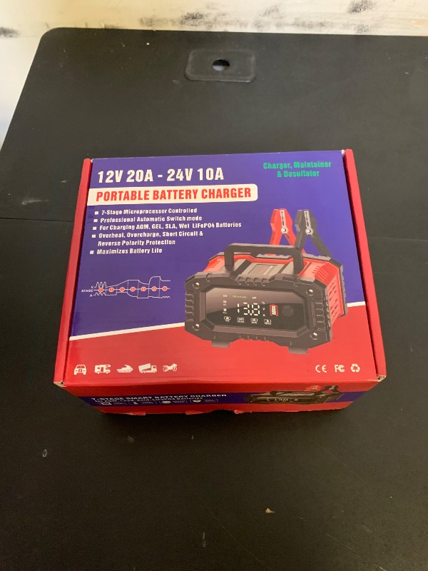 Photo 1 of YONHAN Battery Charger 20A 12V/24V LiFePO4 Lead Acid Fully Automatic Battery Maintainer, Car Battery Trickle Charger Automotive w/Repair, Winter Mode, for AGM, STD, Gel, Deep Cycle Batteries