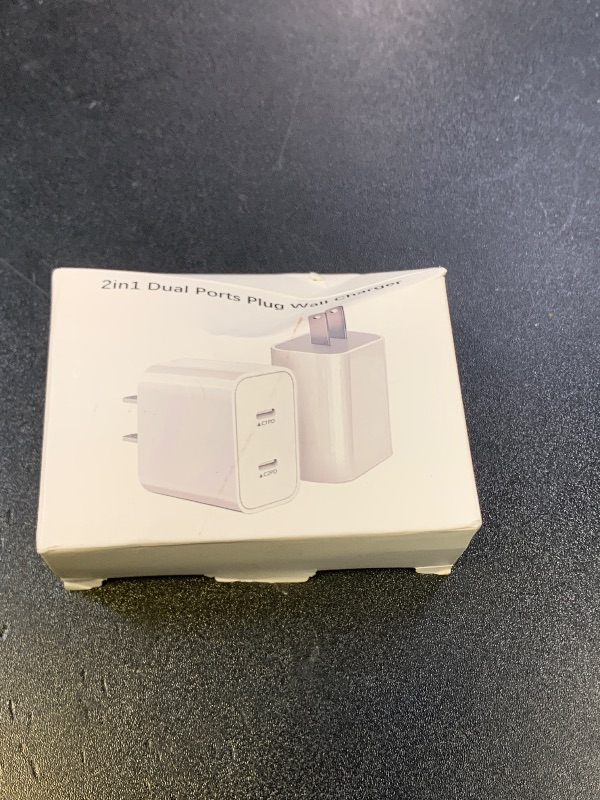 Photo 1 of USB C Fast Charger Block,USB C Charging Block 2-Pack Type C 2in1 Dual Ports Plug Wall Charger, Fast Type C Charger for iPhone 17 Pro Max/17 Pro/17 Air/16 Pro Max/15/14/13/12/11/Xs Max/XR/X,iPad