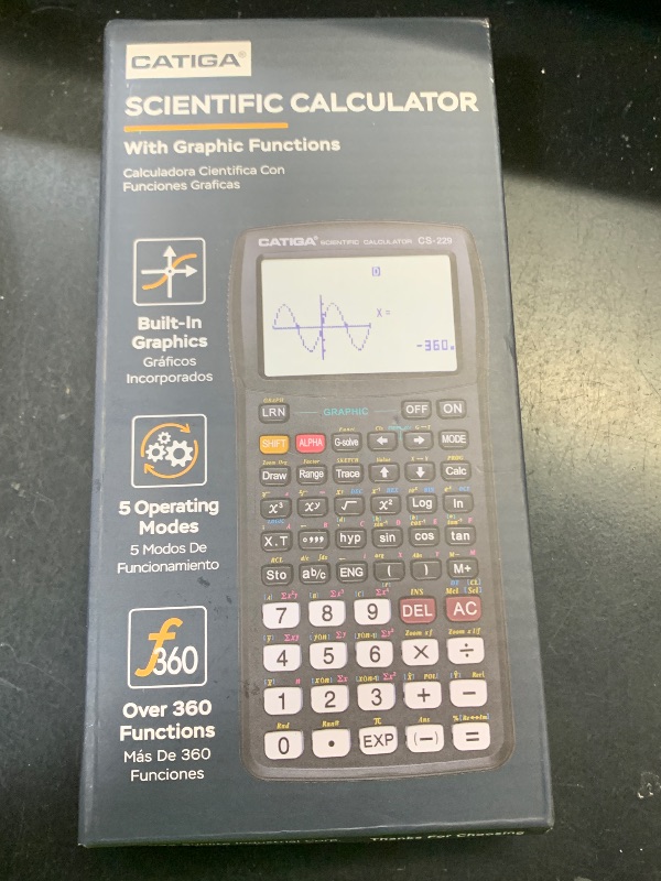 Photo 1 of CATIGA Scientific Calculator with Graphic Functions, Multiple Modes with Intuitive User Interface for Beginners and Advanced Courses, High School or College, CS-229