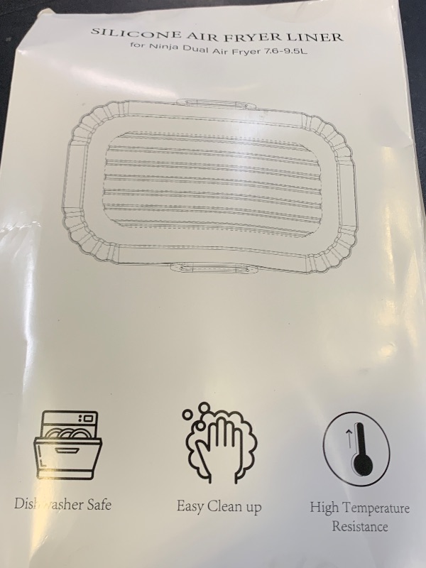 Photo 1 of PINTAUR Silicone Air Fryer Liners 2 Pack, Reusable Liners Compatible for Ninja Foodi DZ201, DZ401, DZ550, COSORI, Chefman, Instant Air Fryer, and 6-in-1 8-10QT Air Fryer Baskets