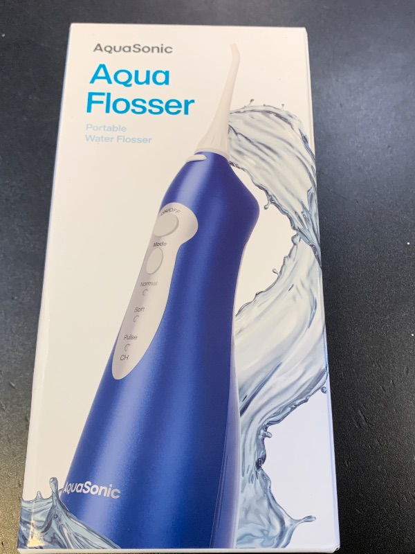 Photo 1 of AquaSonic Water Flosser - Cordless Rechargeable Water Flossers for Teeth Cleaning - Waterproof Aqua Flosser, Portable Oral Irrigator for Dental Cleaning with 5 Jet Tips – Braces Home Travel