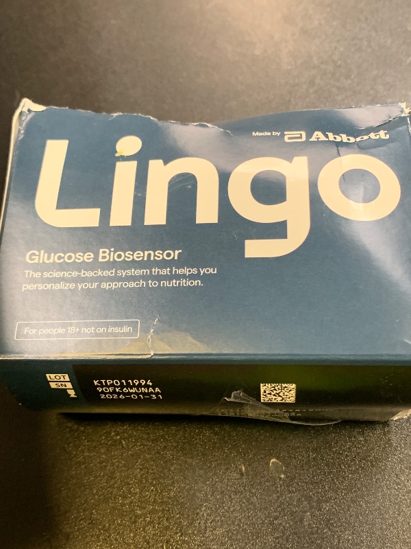 Photo 1 of Lingo Continuous Glucose Monitor (CGM) & App. Made by Abbott. Know the impact of what you eat. 1 Lingo biosensor lasts up to 14 Days*. Designed for iPhone 11 device or Later. US Only.