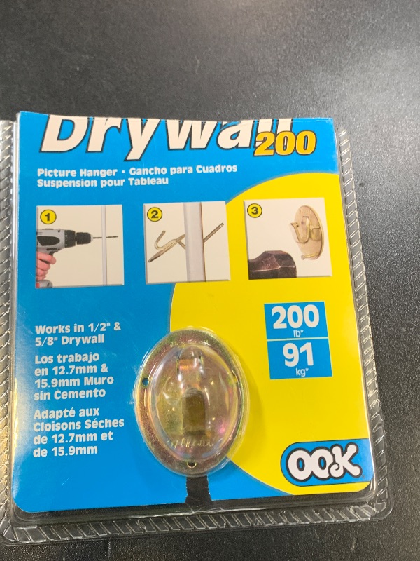Photo 1 of OOK by Hillman 591810 No Stud Picture Hanger 200lbs 1 Set, Zinc-Plated