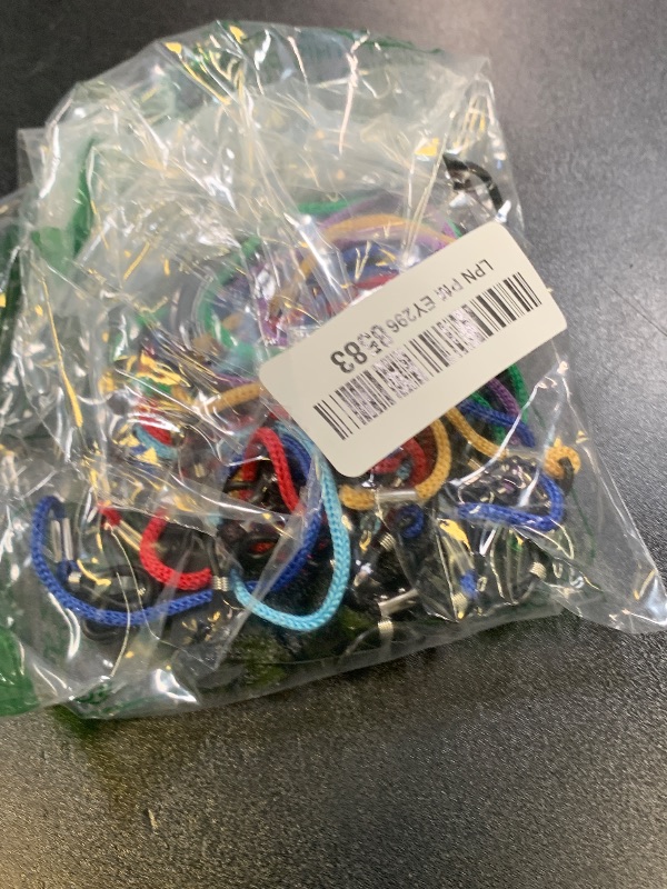 Photo 1 of Juvale Eyeglasses Strap - 12 Pack 24.4 In Multicolor Nylon Cords - Secure Eyeglass Holder Chain - Strings for Glasses for Sunglasses & Readers