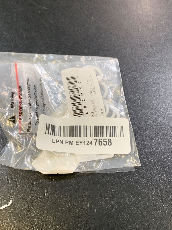 Photo 1 of MECCANIXITY PTFE Flat Washers 18mm OD 14mm ID 2mm Thick Flange Gasket, White Pack of 10