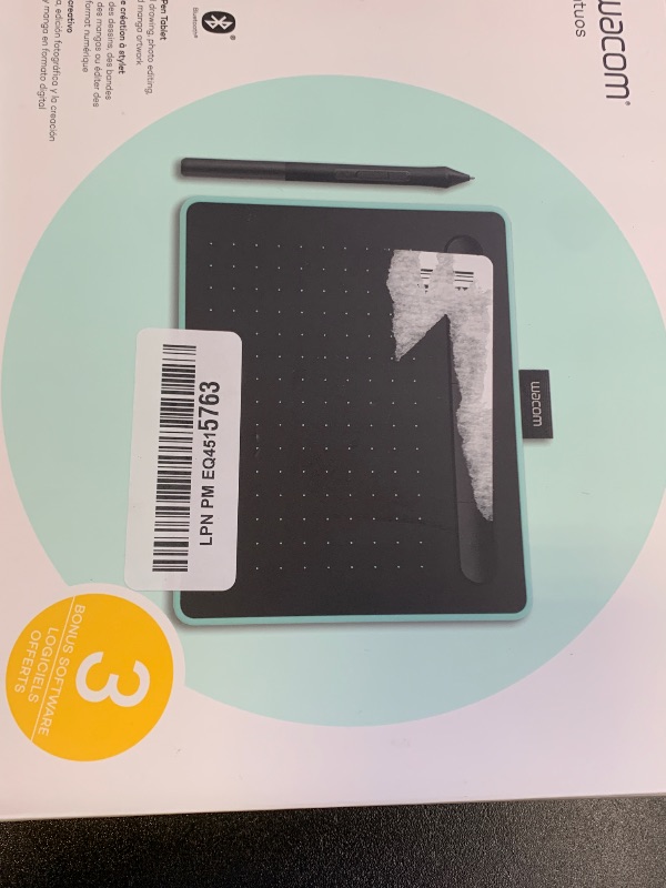 Photo 1 of Wacom Intuos Small Bluetooth Graphics Drawing Tablet, Portable for Teachers, Students and Creators, 4 Customizable ExpressKeys, Compatible with Chromebook Mac OS Android and Windows - Pistachio