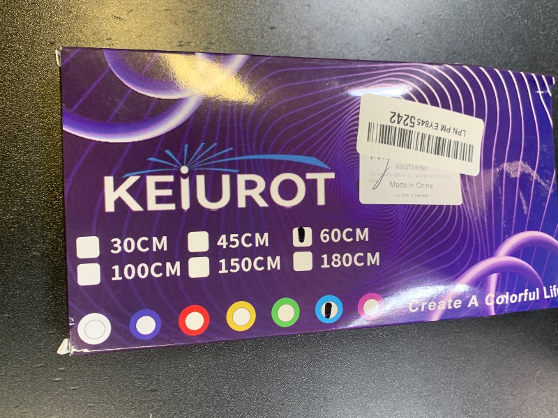 Photo 1 of Keiurot 12V Led Light Strip 24" Connectable Ice Blue Led Strip Lights for Cars Golf Cart Motorcycle Boat Trucks Waterproof Led Strip Lights, 4Pack