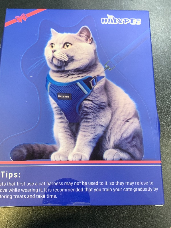 Photo 1 of Halypet Cat Harness and Leash Set [ MAX Safety Third Generation ] Escape Proof Soft Adjustable Cat Leash Breathable Comfortable Vest Easy to Wear Kitten Harness for Outdoor Walking