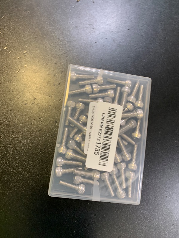 Photo 1 of MewuDecor 1/4-20 x 3/4" Socket Head Cap Screws, Allen Socket Drive, Stainless Steel 18-8 (304), Full Thread, Bright Finish, Machine Thread, 50 PCS
