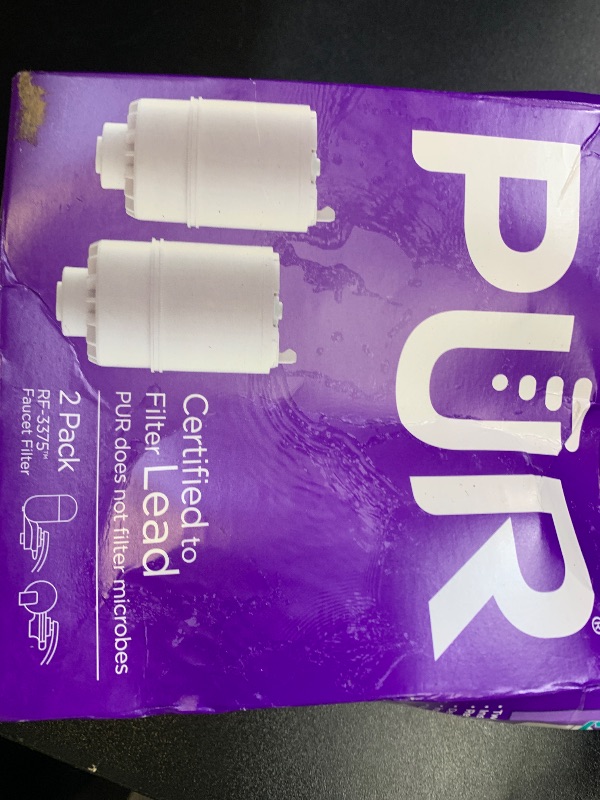 Photo 1 of PUR Faucet Mount Replacement Filter 2-Pack, Genuine PUR Filter, 2-in-1 Powerful Filtration, Includes Lead Removal, 6-Month Value, White (RF33752)