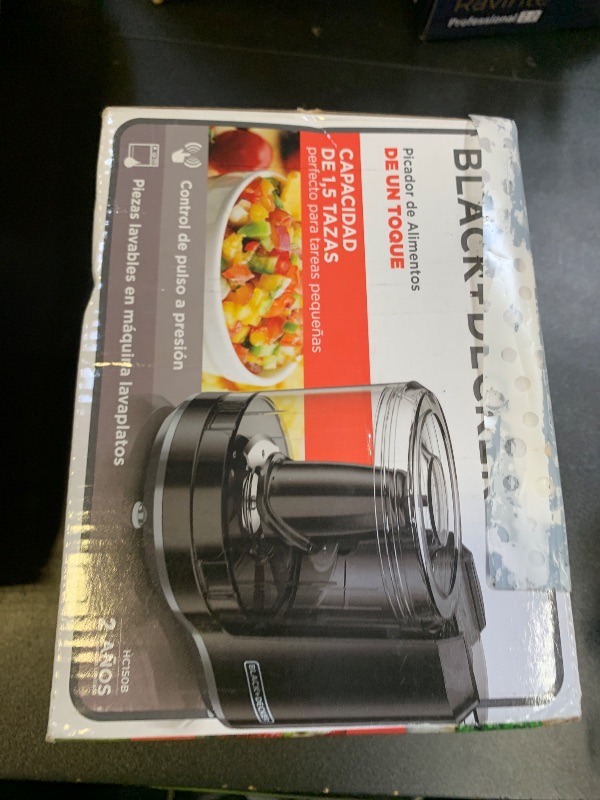 Photo 1 of BLACK+DECKER 1.5-Cup Electric Food Chopper, One Touch Pulse, 150W Motor, Mini Food Processor, Stay-Sharp Blade, Dishwasher Safe