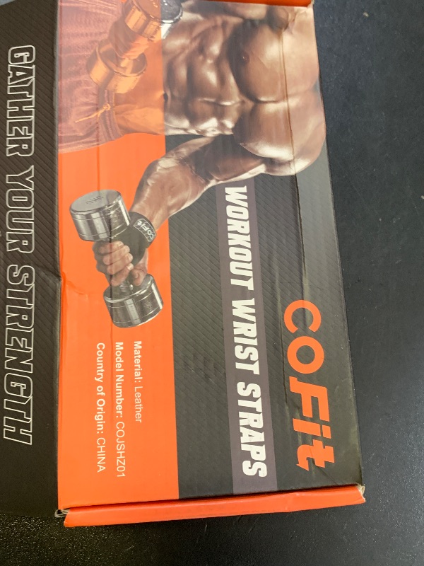 Photo 1 of COFIT Wrist Straps for Weightlifting, Workout Wrist Wraps with Dual-Layer Oxford Leather, Enhanced Grip for Optimal Hand and Wrist Protection for Deadlift and Dumbbel - Standard size Brown