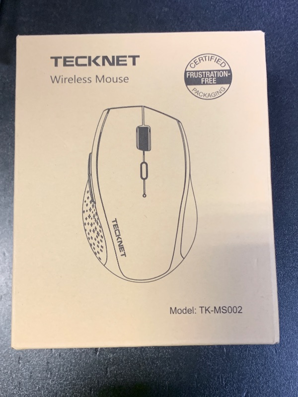 Photo 1 of TECKNET Wireless Mouse Jiggler, USB-C Rechargeable Mouse, Silent Mouse Quiet Click, Build-in Mouse Mover, 6400 DPI Ergonomic Mouse, 2.4G Cordless Computer Mice for Mac, Laptop, Desktop, PC