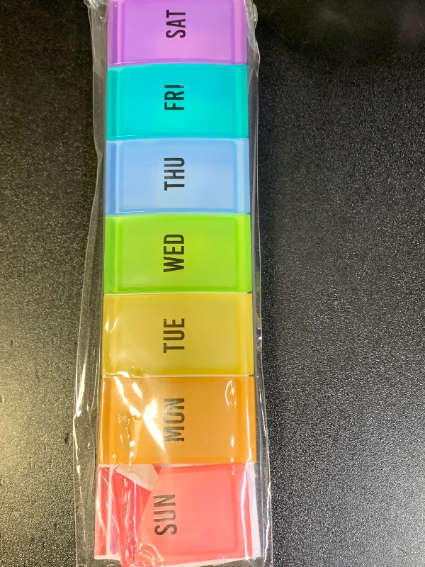 Photo 1 of VVM Weekly Pill Organizer Large, Easy Open Pill Box 7 Day with Secure Closure, Medicine Pill Organizer for The Arthritis, Pill Container Holder, Daily Pill Case for Vitamins Medication Supplements