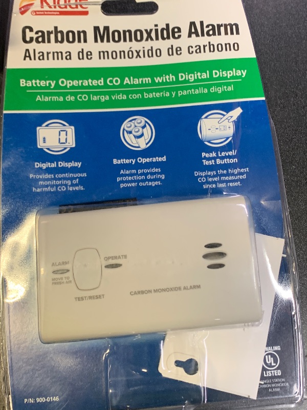 Photo 1 of Kidde Carbon Monoxide Detector, AA Battery Powered CO Alarm with LEDs, Test-Reset Button, Low Battery Indicator, Portable