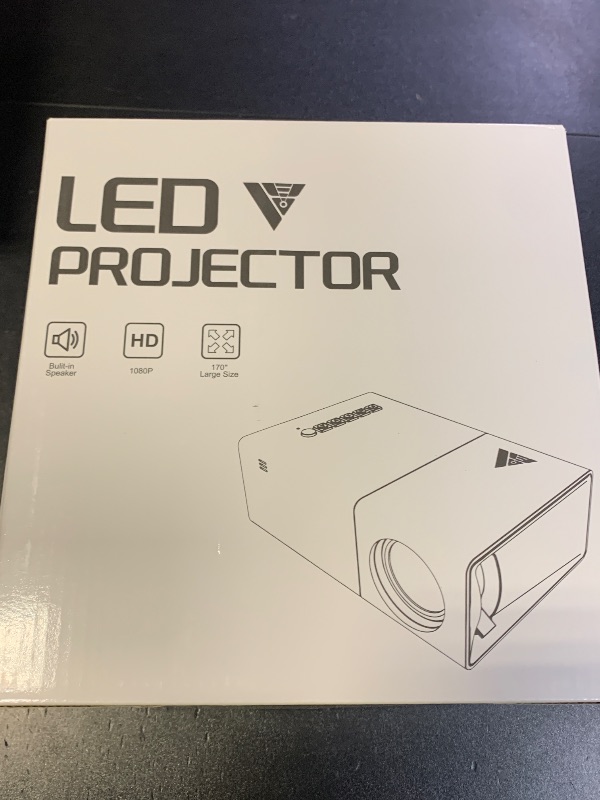 Photo 1 of KHQ Mini Projector with Wifi Portable Projectors Support 1080P 200" Mini HD Movie Projector, Outdoor Projectors Compatible with Phone/ Tablet/ Laptop/ TV Stick/ HDMI/ USB - Pink White