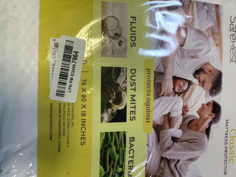 Photo 1 of SafeRest Waterproof Mattress Protector King Size – Absorbent Breathable Soft Fitted Bed Cover with 18" Deep Stretchable Pockets – Machine Washable King Mattress Cover