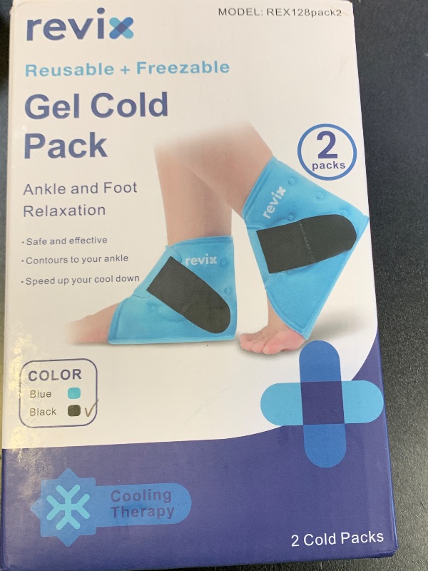 Photo 1 of REVIX Gel Ankle Ice Packs Wrap for Swelling, Reusable Ice Pack for Foot Plantar Fasciitis, Flexible Cold Compression Wrap for Ankles Sprain, Sport Recovery, and All-Day Comfort, 2 Packs