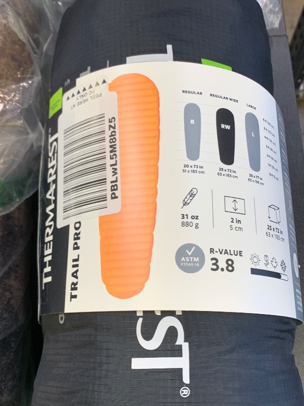 Photo 1 of Therm-a-Rest Trail Prolite Lightweight Self Inflating Backpacking Sleeping Pad, Regular Wide