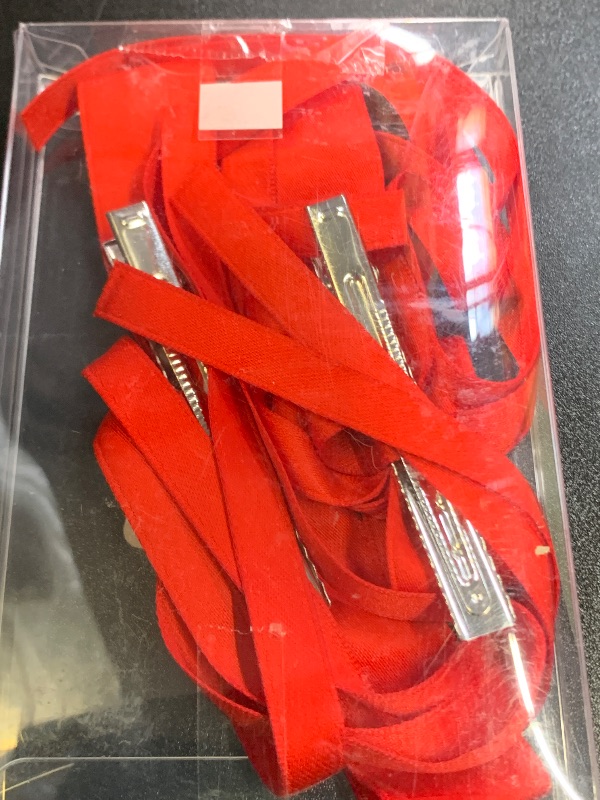 Photo 1 of Ayesha Red Hair Bows Clips Coquette Ribbon Bowknot with Long Tail Princess Hair Bows French Barrettes Hair Accessories for Women Girls 4pcs (red)