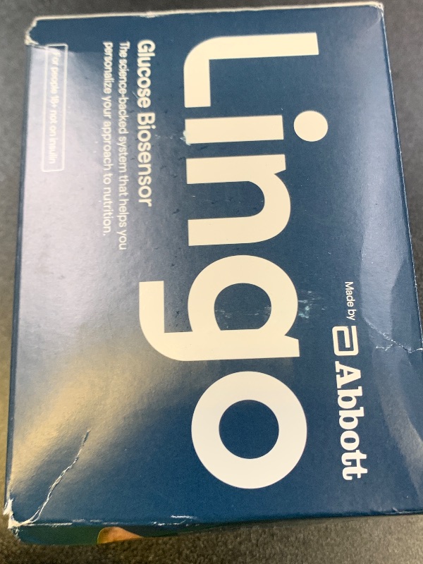 Photo 1 of Lingo Continuous Glucose Monitor (CGM) & App. Made by Abbott. Know the impact of what you eat. 1 Lingo biosensor lasts up to 14 Days*. Designed for iPhone 11 device or Later. US Only.