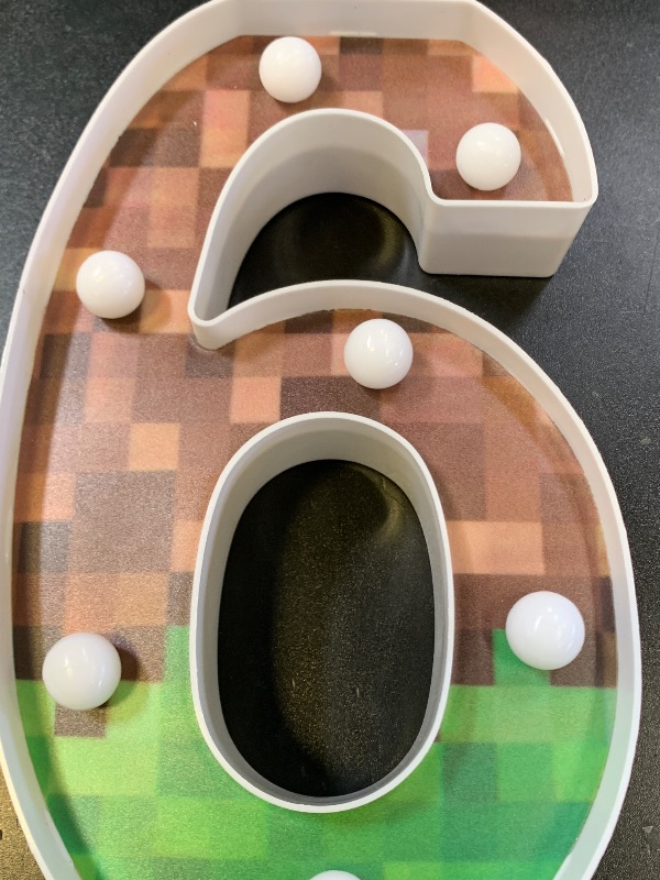 Photo 1 of 8.5" Pixel Game Party Decorations Light up Numbers Marquee Number Lights Sign Pixel Theme Birthday Party Supplies Table Centerpieces Pixel Pattern Game Theme Night Light for Home Decor (Number 9)