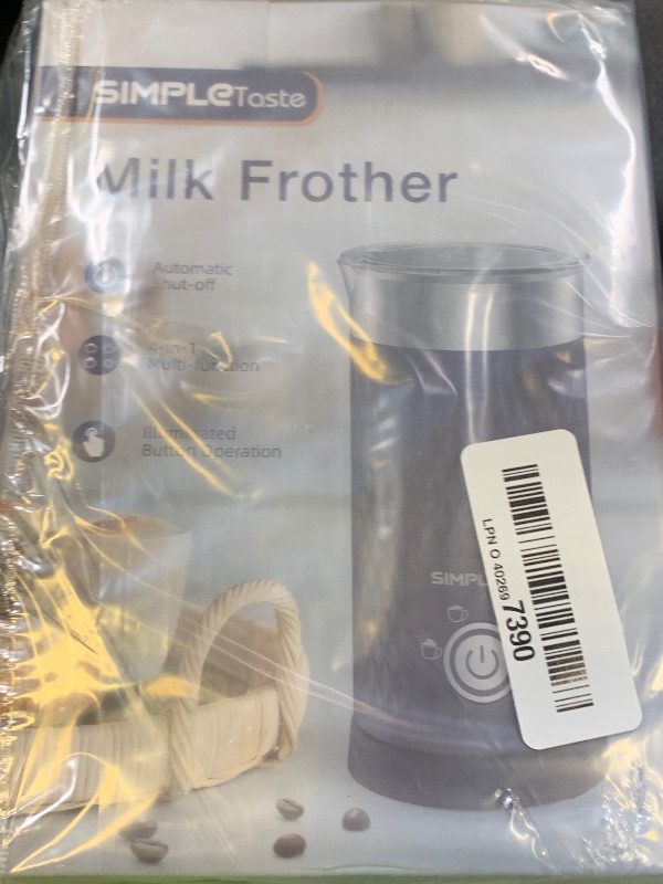 Photo 1 of SIMPLETASTE Milk Frother, 4-in-1 Electric Milk Steamer, Automatic Warm and Cold Foam Maker and Milk Warmer for Latte, Cappuccinos, Macchiato