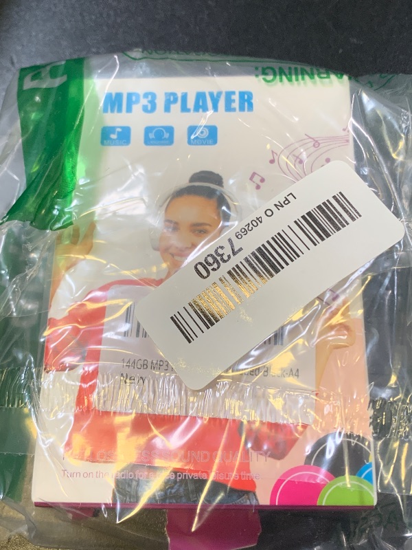 Photo 1 of 144GB MP3 Player - Music Player with Bluetooth 5.2 HiFi Sound Shuffle Single Loop FM Radio Built-in HD Speaker Voice Recorder Mini Design Ideal for Sport Earphones Included-Black-A4