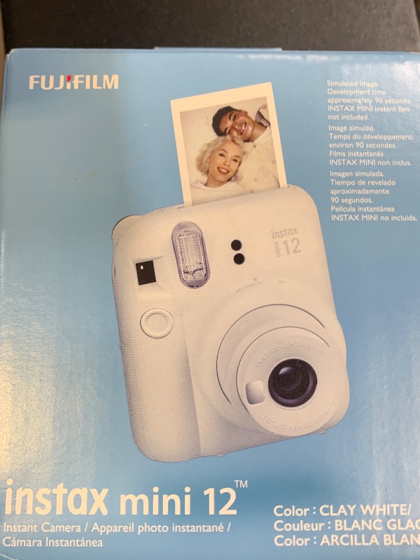 Photo 1 of Fujifilm Instax Mini 12 Instant Film Camera, Clay White