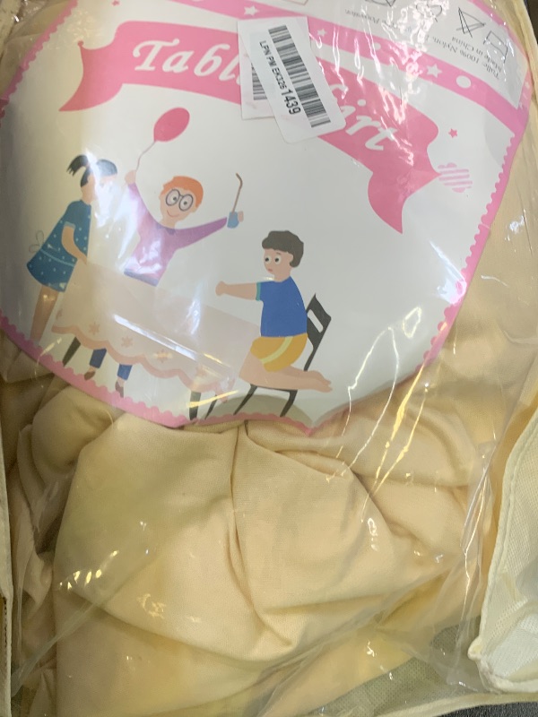 Photo 1 of 1 Pack Champagne Tablecloths for Rectangle Tables 6ft, Wrinkle Resistant Spandex Tablecover Fitted Stretch Table Cloth with Pleated Ruffle Table Skirts for Party Banquet Dining Birthday Wedding