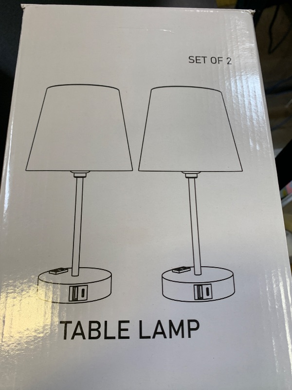 Photo 1 of Mini Bedside Lamps for Bedrooms Set of 2 - Nightstand Bedroom Lamps with USB C Port and AC Outlet Charging, Dimmable Touch Small Bed Side Table Lamp, Black Night Stand Light for Kids/Guest Room