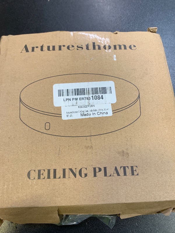 Photo 1 of Arturesthome 7" Silver Ceiling Canopy Light Kit Rewind Single Hole with Hardware,Ceiling Plate for Pendant Lighting Chandelier, Screw Fixing on Both Sides