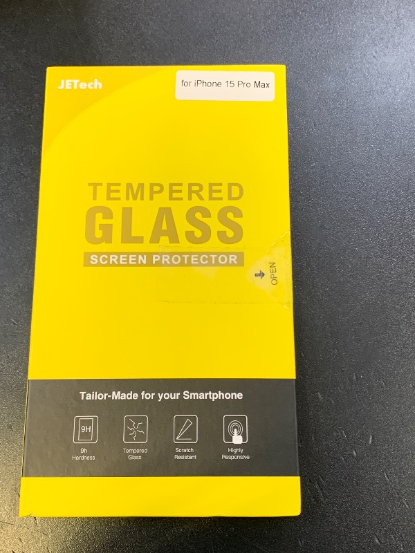 Photo 1 of JETech Privacy Screen Protector for iPhone 15 Pro Max 6.7-Inch, Anti-Spy Tempered Glass Film with Easy Installation Tool, 2-Pack