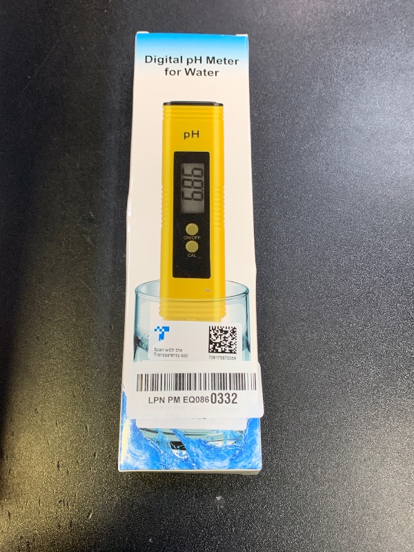 Photo 1 of PH Meter for Water Hydroponics Digital PH Tester Pen 0.01 High Accuracy Pocket Size with 0-14 PH Measurement Range for Household Drinking, Pool and Aquarium