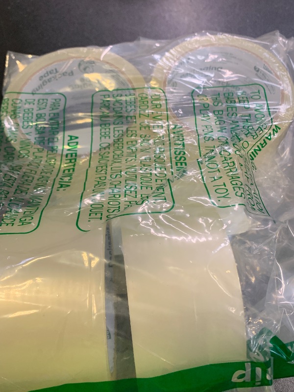 Photo 1 of Duck Brand Standard Packing Tape Refill, 4 Rolls, 1.88 Inch x 55 Yard, Clear (240238)
