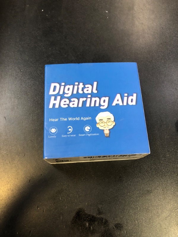 Photo 1 of Hearing Aids for Seniors, Rechargeable Hearing Amplifiers with Noise Canceling, Crystal Clear Sound, Invisible OTC Hearing Aids w/Charging Case for Adults (black)