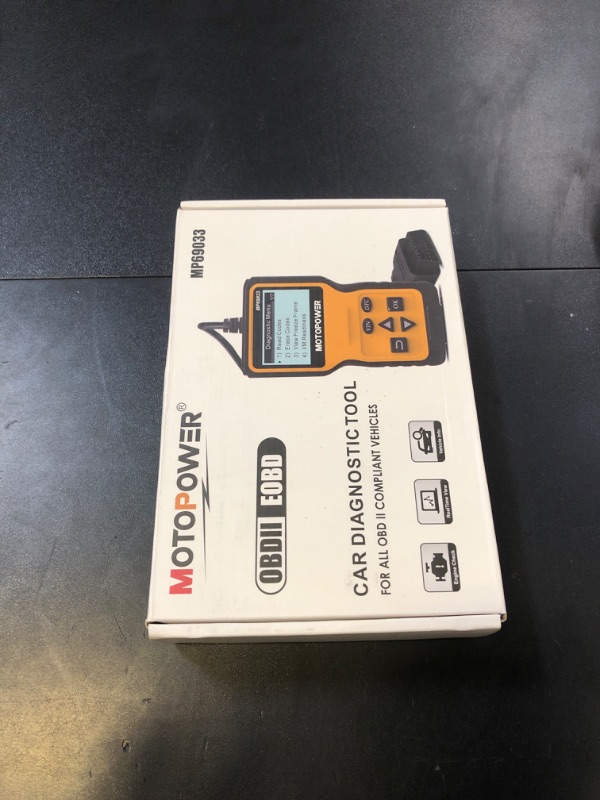Photo 1 of MOTOPOWER MP69033 Car OBD2 Scanner Code Reader Engine Fault Scanner CAN Diagnostic Scan Tool for All OBD II Protocol Cars Since 1996, Yellow