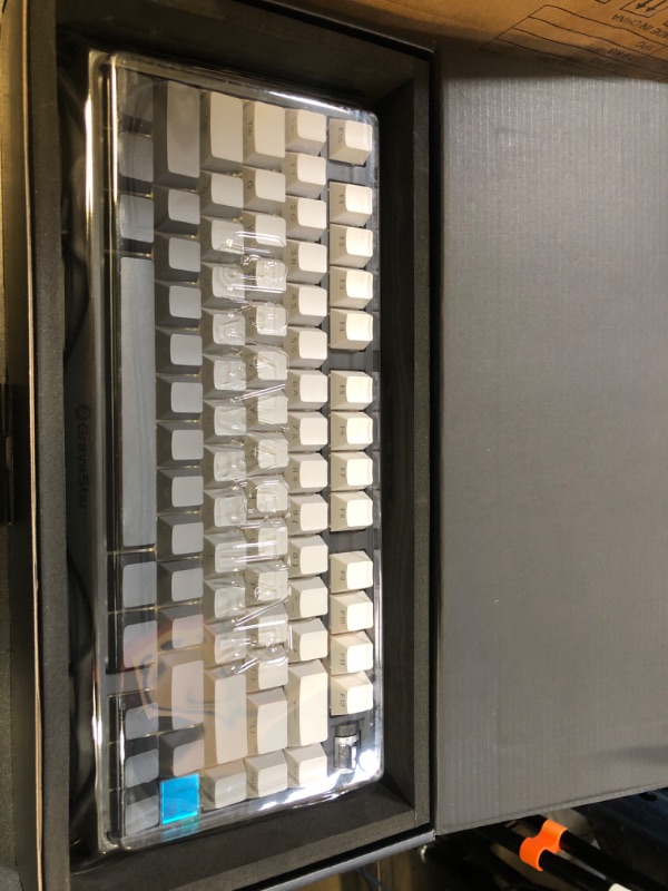Photo 1 of GravaStar Mercury K1 75% Wireless Mechanical Gaming Keyboard, Aluminum Alloy, Gasket Compact Custom Keyboard Hot-Swap Socket, Linear Switches, RGB Backlit - Gradient Black