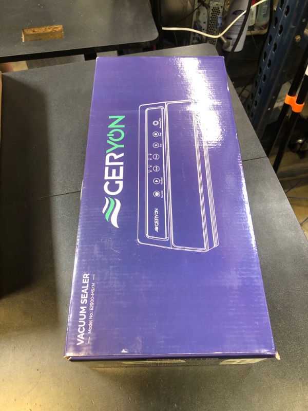 Photo 1 of GERYON Vacuum Sealer, Vacuum Sealer Machine for Food Storage with Sealer Bags & Roll, Automatic Food Sealer for Sous Vide, Compact Design, LED Lights, Easy to Clean, Dry & Moist Modes (Silver)