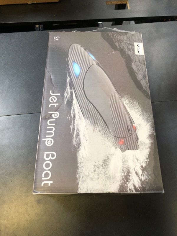 Photo 1 of VOD VISUAL Remote Control Boat with LED Light,rc Jet Boat,35KM/H Remote Control Speed with 2 Batteries, 2.4GHz RC for Adults