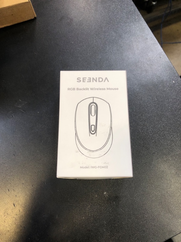 Photo 1 of seenda Rechargeable Wireless Mouse -Light Up Mouse for Laptop, Small Cordless Mice with Quiet Click & LED Lights for Kids' Chromebook, Windows, Mac PC Computer - Black