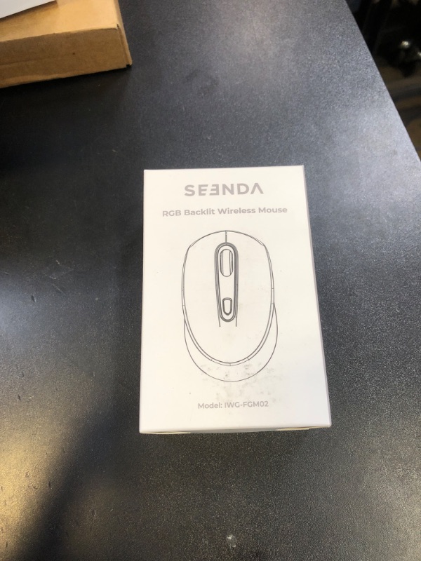 Photo 1 of seenda Rechargeable Wireless Mouse -Light Up Mouse for Laptop, Small Cordless Mice with Quiet Click & LED Lights for Kids' Chromebook, Windows, Mac PC Computer - Black