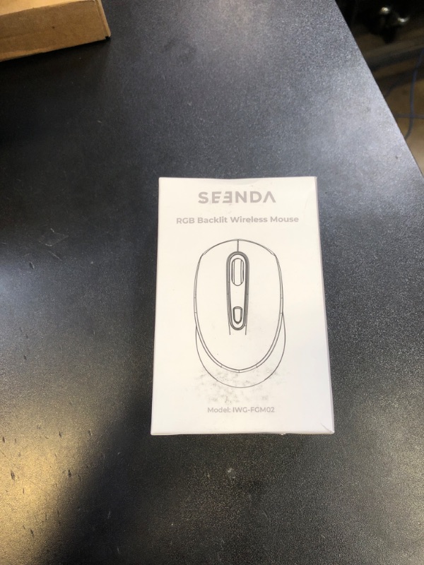 Photo 1 of seenda Rechargeable Wireless Mouse -Light Up Mouse for Laptop, Small Cordless Mice with Quiet Click & LED Lights for Kids' Chromebook, Windows, Mac PC Computer - Black