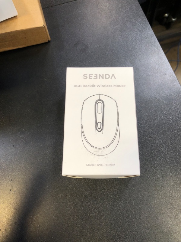 Photo 1 of seenda Rechargeable Wireless Mouse -Light Up Mouse for Laptop, Small Cordless Mice with Quiet Click & LED Lights for Kids' Chromebook, Windows, Mac PC Computer - Black